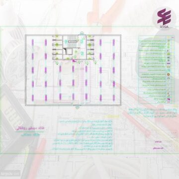 نقشه اتوکد تاسیسات برقی ساختمان مسکونی 5 طبقه