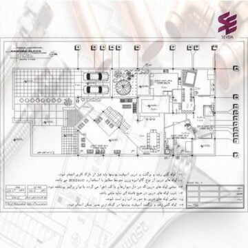 نقشه اتوکد تاسیسات مکانیکی ساختمان 2 طبقه تیپ 1