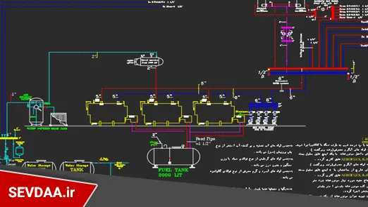نقشه تاسیسات مکانیکی جکوزی تیپ 2